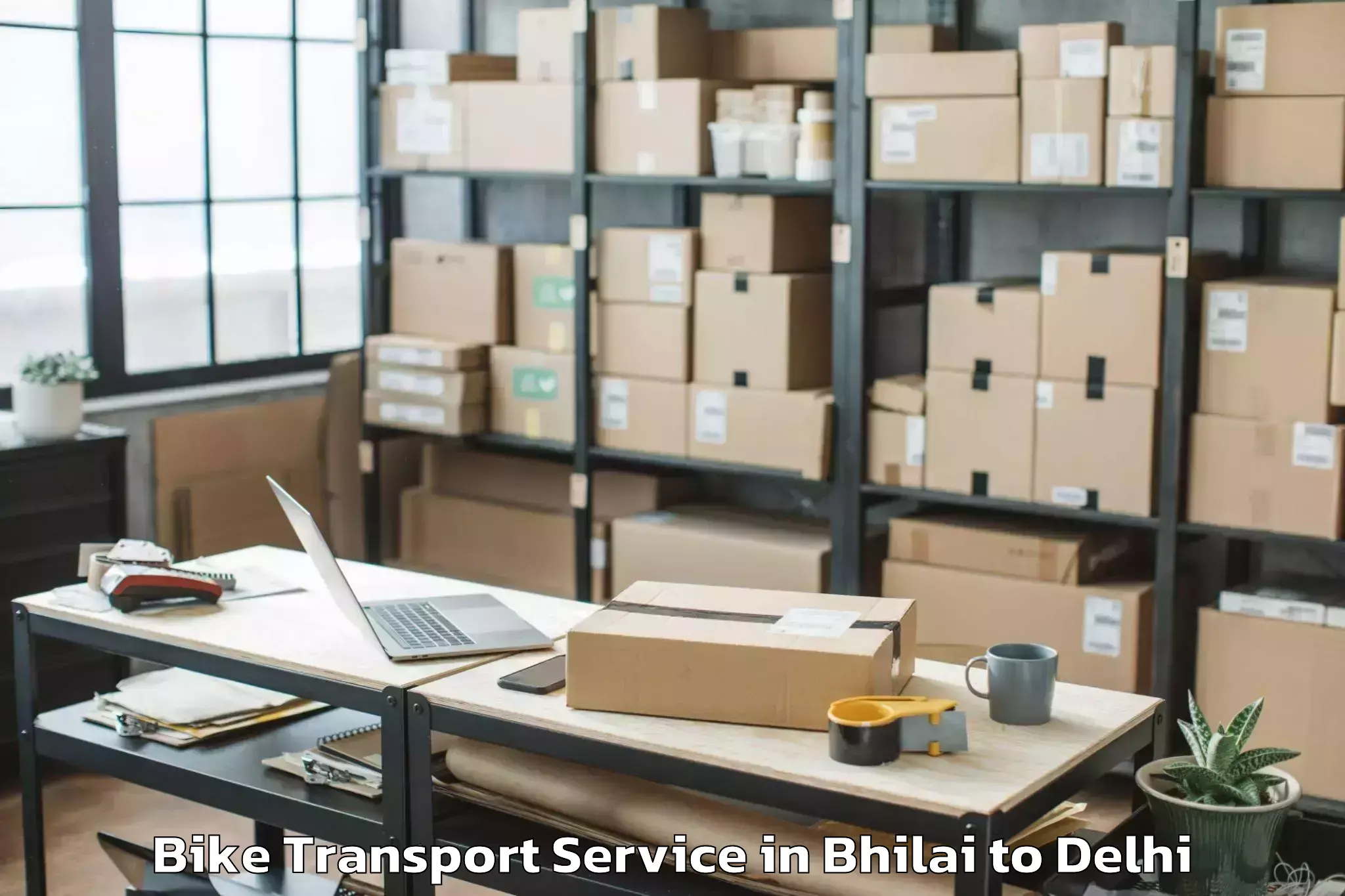 Discover Bhilai to Burari Bike Transport